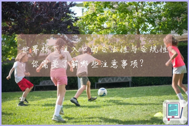 世界杯下注入口的合法性与合规性，你需要了解哪些注意事项？