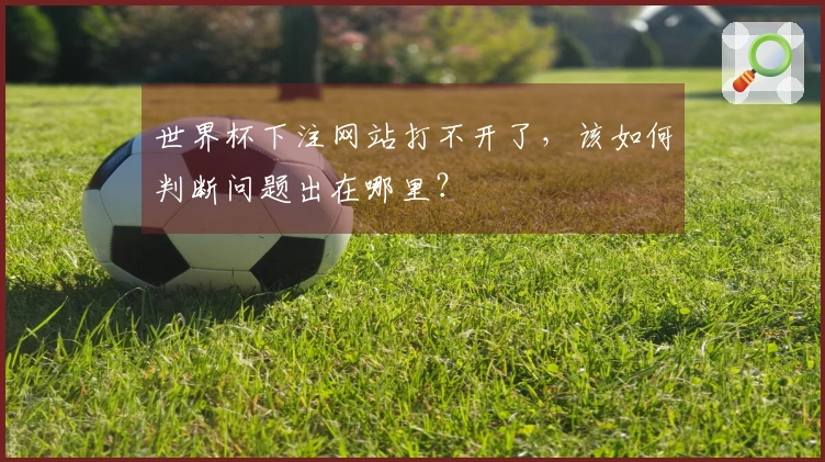 世界杯下注网站打不开了，该如何判断问题出在哪里？